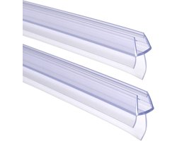 Afdichting voor douchedeur - 2 x 90 cm - met verlengde rubberen lippen - voor droge vloer in de badkamer - doucheafdichting voor glazen deur - voor 6 mm, 7 mm, 8 mm glasdikte - waterafstotende douchestrip voor douchecabine - badkameraccessoires