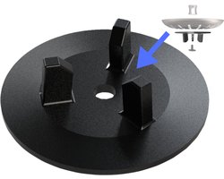 Afdichting voor Ikea Atlant en Domsjö - Stopper voor de spoelbak - Reserveonderdeel - Rubber gasket - Zwart