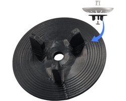 Afdichting voor Ikea Atlant en Domsjö - Stopper voor de spoelbak - Reserveonderdeel - Rubber gasket - Zwart