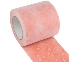 afdichtingstape, roze, 15 m x 12,7 cm, afdichtingstape, zelfklevende afdichtingstape, voor douche, badkamer, keuken, balkon, tegels, sanitair, scheurafdichting en vochtbescherming