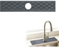 afdruipmat gootsteen kiezelgur, waterabsorberende steen voor gootsteen, kiezelgur sneldrogende steen gootsteenlade, voor keuken en badkamer aanrecht bescherming, donkergrijs, 40 x 10 cm