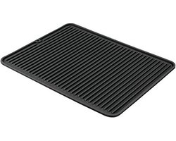 afdruipmat, gootsteenmat gemaakt van silicone, geribbelde afdruipmat voor de vaat, voor het afleggen van bestek en servies