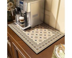 Afdruipmat, voor servies, koffiezetapparaat, sneldrogend, absorberend, voor aanrecht, serviesplank, glazen, antislip en geen waterlekkage, 40 x 60 cm, K