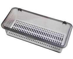 Afdruiprek - Afwasrek - Bestekbak - 1 stuk - afdruiprek met lekbak - afdruprek met lekbak - afdruiprek flessen - eetstokjes houder - afdruprek - bestekzakjes - Droogrek voor Afwas - Grijs