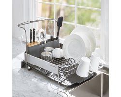 Afdruiprek, Afwasrek, Uitklapbaar, 61 x 52 x 35.5 cm, RVS, Grijs - KitchenAid