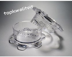 AFECTO TOPKWALITEIT SPECIALE SET PRIJS knoflookpers+knoflookpeller - Ook voor Kruiden en Noten - transparant | de allerbeste kwaliteit | Garlic Chef KnoflookPers - Knoflook hakker - inclusief Knoflookpeller -Knoflookschiller