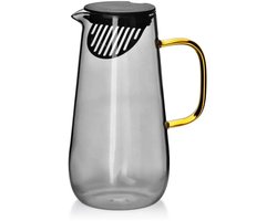 Affekdesign - Schenkkan 1.5l borsilicaat met deksel en goudgele accenten