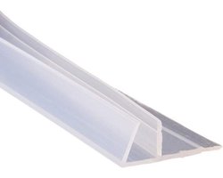 Afichtingsstrip Deur - Douchestrip Rubber - Waterdicht Maken - F-Vorm Ontwerp - 8mm Glas - Transparant