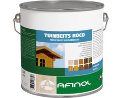 Afinol Tuinbeits Roco Transparant Blank (Kleurloos) 2,5 liter - Buitenbeits - Sterk impregnerend - Geschikt voor schutting, hek, tuinmeubel en vlonder - 11 populaire kleuren