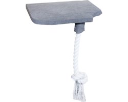 AFP Skywalk - Katten muur meubel - Kattenplatform met speeltouw - L 30 x B 26x H 50 cm - Grijs