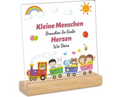 Afscheidsgeschenk opvoeder - Houten bordje voor bedankje