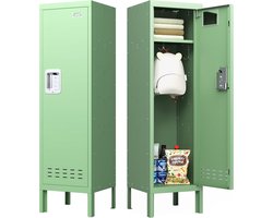 Afsluitbare Metalen Opbergkast met Slot en Kaartsleuf - Stalen Garderobekast voor Kantoor, School of Sportschool
