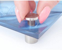 Afstandhouders- Ophangsysteem Plexiglas wanddecoratie - Afstandhouders met gaten