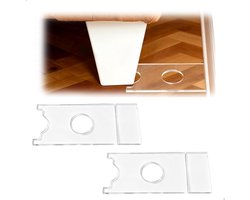 Afstandhouders voor muur en wandbescherming, transparante wandafstandhouders voor meubels, set van 2, 10,1 x 17,7 cm, ideaal voor banken en tafels