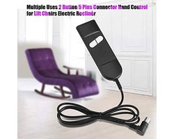 Afstandsbediening voor Armstoel - 5 Pin Verbinding - 2 Knoppen - Multifunctionele Kabel - Relaxfauteuil - Verstelbare Vervangonderdelen voor Armstoel