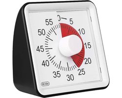 Aftelklok - Leerklok - countdown klok - Leerklok timer - Time management - kookwekker analoog - 7,8 x 7,6 cm - zwart