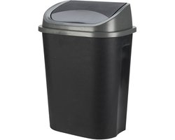 Afvalbak 25 Liter antraciet/grijs.