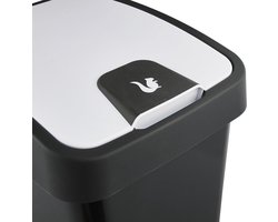 Afvalbak met klepdeksel soft-touch 60 l - Magne grafietgrijs - Premium kwaliteit vuilnisbak 60 liter