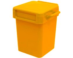 Afvalbak 'Napo' - 50L - Geel - Afvalscheiding binnen & buiten - Opbergbox