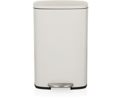 Afvalbak / prullenbak CLEAN XV 50 l staal beige hjh OFFICE