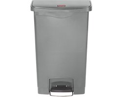Afvalbak Slim Jim 'Step on' Front step kunststof 50ltr Beige
