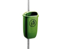 Afvalbak voor buiten - polyetheen - 50 liter - DIN 30713 - oranje of groen