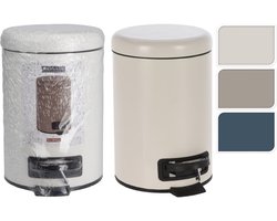 Afvalbak voor de badkamer, 3 l, donkerblauw