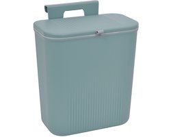 Afvalbakje aanrecht met deksel - 9 liter - Keuken compostbak - Compostemmer gft - Groenafval afvalbak - Afvalemmer - Groen