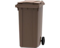 Afvalcontainer / Kliko / Mini Container kunststof 240 liter Bruin