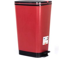 Afvalemmer 45L met rubberen afdichting en pedaalmechanisme - 44 x 29 x 60,5 cm
