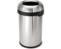 Afvalemmer Bullet Open Top RVS, 80 liter - Simplehuman