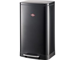 Afvalemmer metaal mat zwart - BxHxD 379x658x352cm - HTML content nodig pedaalemmer 50 liter