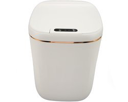 Afvalemmer zonder aanraking met hoge capaciteit 20L - Oplaadbare bewegingssensor deksel - Geschikt voor badkamer