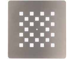 Afvoerrooster - 13x13x1cm - Geborsteld Gunmetal PVD