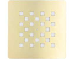 Afvoerrooster - 13x13x1cm - Geborsteld Messing PVD (Goud)