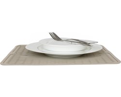 Afwas afdruipmat/droogmat keuken - anti-slip- rubber - grijs - 30 x 40 cm - opvouwbaar