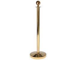Afzetpaal voor een rode loper - Messing - Ronde knop