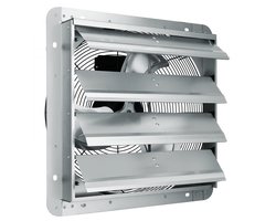 Afzuigventilator - Wandmontage - Diameter 40,6 cm - Toerental 1400 RPM - Luchtstroom 2560 m³/u - Aluminium behuizing - AC-motor - Voor Kas, Garage, Schuur, Winkel
