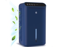 AG Luchtontvochtiger Navy- Luchtreiniger - Dehumidifier - Carbon Filter - Grote watertank 2.5L capaciteit, 750ml/D ontvochtiging, 10-35m2 bereik -energiezuinig, verlichting 7 kleuren - Voor huis, kamer, badkamer & kelder