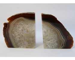 Agaat boekensteun - Stijlvol en uniek - Edelstenen design - Edelstenen