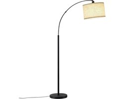 AHD® Booglamp - Vloerlamp - Lampenkap - Booglampen Dimbaar - Booglampen Staand Vloerlamp - Beige/Zwart - 74cm x 31cm x 180cm