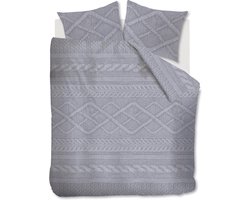 AHWM Wools Dekbedovertrek - Eenpersoons - 140x200/220 cm - Light Grey