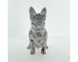 AI - Woondecoratie - Hond - Wit - Beeld - Pop Art - 8 x 19 cm