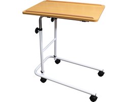 Aidapt - Bedtafel beuken - Hoogte verstelbaar tot 100 cm - 60x40 cm