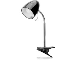 Aigostar 10LR3 - Bureaulamp met Klem - E27 fitting - Tafellamp - Klemlamp - Zwart - Excl. lampje