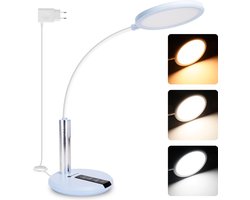 Aigostar 10Z1L - Bureaulamp LED Dimbaar - 3 Kleuren licht - Leeslamp - Tafellamp - Touch Control - Wit en Warm Licht - 3.000 K tot 6.500 K