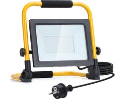 Aigostar 13VRS - LED Werklamp -Bouwlamp - IP44 Stootvast - 50W - 4500lm - 6500K Daglicht wit - incl. 180cm Aansluitstekker