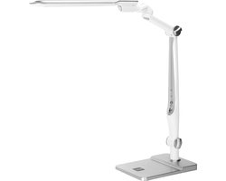 Aigostar Alexander - LED bureaulamp - Dimbaar - Opvouwbaar - 6.6W - Instelbare Kleurtemperatuur - 3300K-6000K - Zilver/Wit