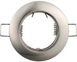 Aigostar - Inbouwspot satijn nikkel rond - niet kantelbaar - zaagmaat 60mm - buitenmaat 80mm