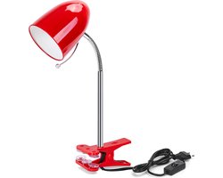 Aigostar LED klemlamp - E27 - Rood - Excl. lampje